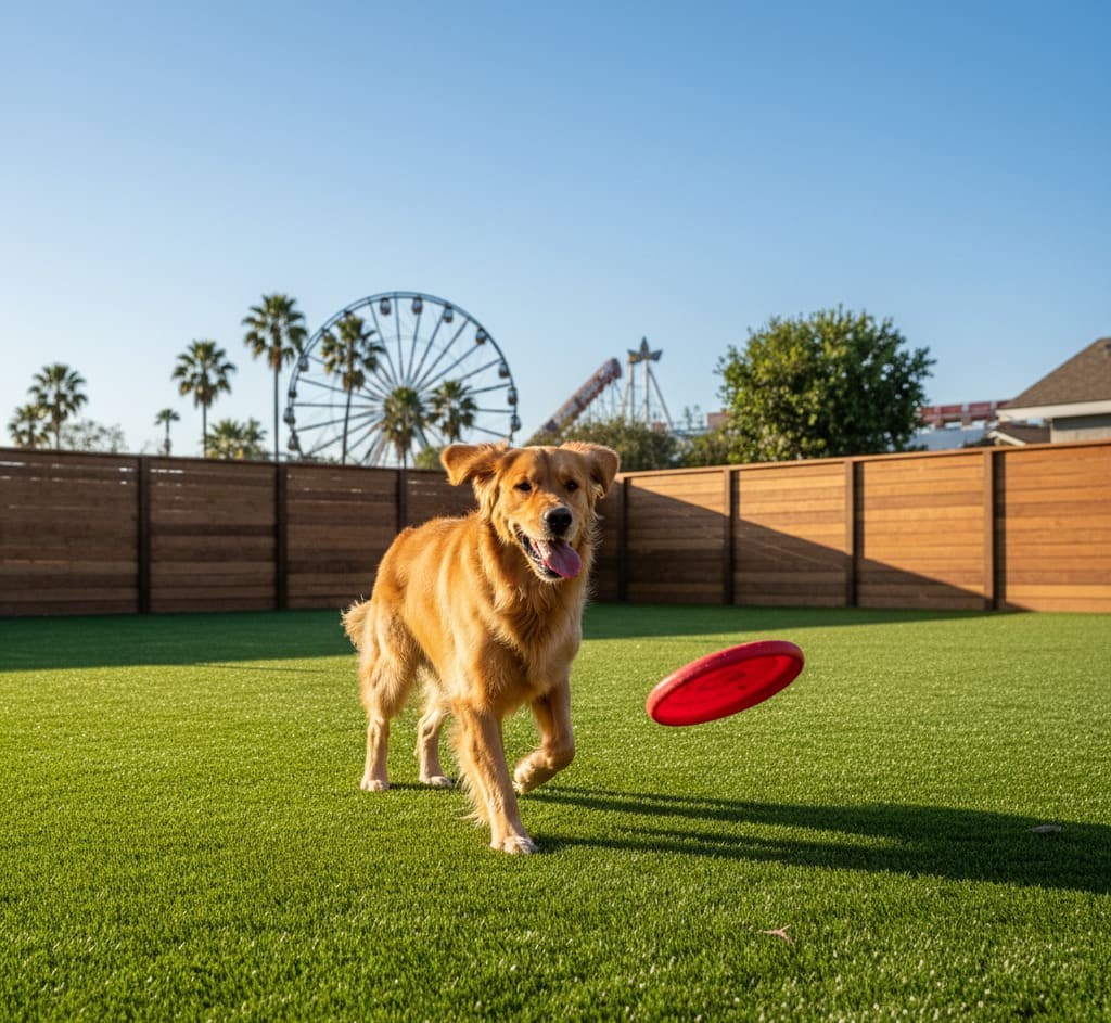 The difference in drainage backing between regular turf and dog-friendly artificial grass.
